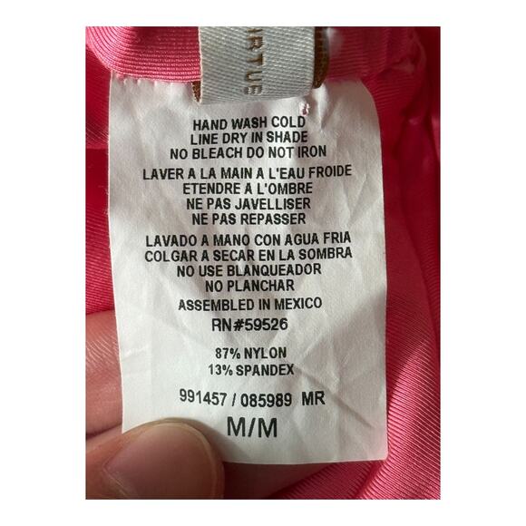 Becca V Neck Underbust one piece swimsuit pink size Medium M - Picture 4 of 5